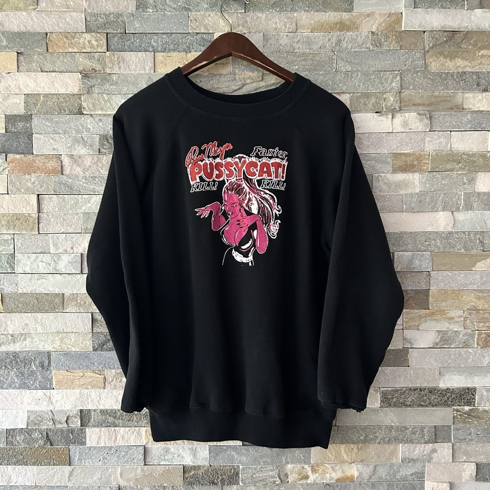 Rare Vintage Russ Mayer Faster Pussycat Kill Kill Grunge 90s Sweatshirt Large